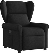 vidaXL Fotoliu rabatabil, negru, material textil