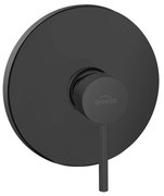 Baterie de duș încastrată, rotundă, 1 funcție DAFNI neagră