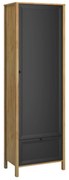 Dulap cu rafturi Bruselas (stejar craft auriu + negru) . 1116783