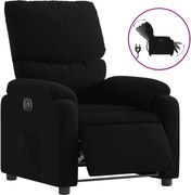 vidaXL Fotoliu rabatabil electric, negru, material textil