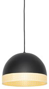 Suspensie orientala neagra cu ratan 30 cm - Magna Rattan