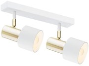 Plafoniera cu 2 spoturi design minimalist DORIA alb/alama
