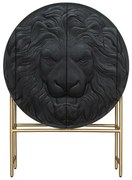 Bufet Elegant din Lemn de Mango, Negru, LION 140cm 3D