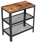 Măsuță laterală ELDUR maro/negru