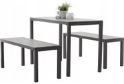 Set mobilier de grădină Garden gri, 3 buc
