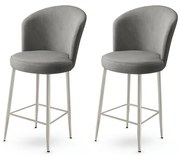 Set de scaune de bar Fora Grey, 2 buc., 2 buc.