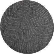 vidaXL Covoare de zonă Rotund PALMERAS Antracit Ø 120 CM Poliester