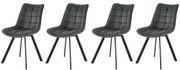 Set 4 scaune K332 velvet gri