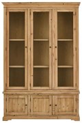 Biblioteca 6 usi, din lemn masiv de pin reciclat, aspect rustic, Abbey