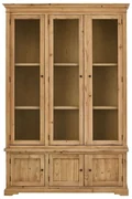 Biblioteca 6 usi, din lemn masiv de pin reciclat, aspect rustic, Abbey