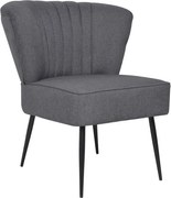 vidaXL Scaun cocktail, gri închis, material textil