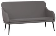 vidaXL Bancă, gri, 110x76x80 cm, piele ecologică