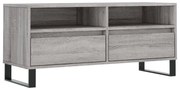 vidaXL Comodă TV, gri sonoma, 100x34,5x44,5 cm, lemn prelucrat