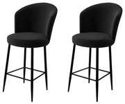 Set de scaune de bar Alte Black, 2 bucăți, 2 buc.