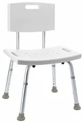 SAPHO A00602101 Scaun pentru handicapați cu spătar, înălțime reglabilă, alb