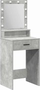 vidaXL Masă de Machiaj Gri din beton 50 x 41 x 135 cm Lemn compozit