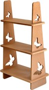 Biblioteca copii, decor fluturasi, mdf natur