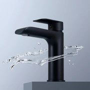 Baterie lavoar Rubineta Ultra monocomanda finisaj negru mat