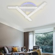 Lustra LED Cu Telecomanda, Elit's Es nR9050 3C, Cu Telecomanda, 3 Tipuri De Lumina Plus Lumina RGB, Intensitate Reglabila, 104W, Alb
