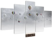 Tablou - Baloane pe perete de cărămidă (150x105 cm)