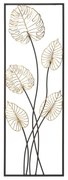 Decorațiune suspendată metalică Mauro Ferretti Luxy -A-, 31 x 90 cm, motive frunze