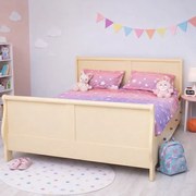Pat Royal matrimonial cu 2 sertare - 160x200 cm - din lemn masiv de brad