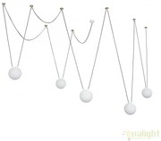 Lustra cu 5 pendule design modern MINE SPACE White 28375-5L