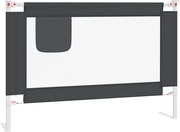 vidaXL Balustradă de protecție pat copii, gri închis, 100x25 cm textil