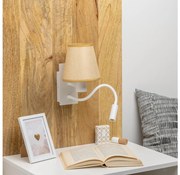 Lampă LED de perete Brilagi NUBILA 1xE27/25W/230V + LED/3W alb/maro deschis