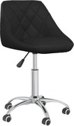 vidaXL Scaun de birou pivotant, negru, piele ecologică