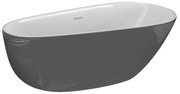 Cada de baie ovala freestanding Spatio Shine, acril, antracit, 170 x 85 cm