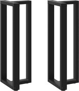 vidaXL Picioare de masă de bar în formă de T, 2 buc., negru, 40x35x(110-111) cm, oțel