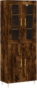 vidaXL Dulap înalt, stejar fumuriu, 69,5x34x180, lemn compozit