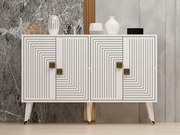 Consola, Hanah Home, Ahart, 120x80x30 cm, Alb/Auriu