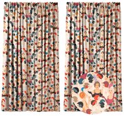 Set 2 draperii 180 x 240 cm, blackout 60%, print modern, Kidizi My Fair Lady, multicolor, draperii sufragerie sau dormitor