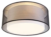 Plafoniera moderna neagra cu alba 50 cm 3 lumini - Drum Duo