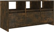 vidaXL Comodă TV, stejar fumuriu, 102x37,5x52,5 cm, lemn prelucrat