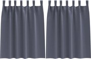 vidaXL Perdele Opaque cu Inel 2 pcs Antracit 140 x 140 cm Poliester