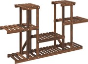 vidaXL Suport pentru flori, 110x25x73 cm, lemn masiv de brad