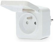 Priză inteligentă Nedis WIFIPO130EWT 3680W/230V/ tip E/16A Wi-Fi Tuya IP44