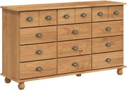 vidaXL Comodă ASKIM Maro 79 x 40 x 133,5 cm Lemn de pin masiv