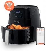 Friteuza cu aer cald AirFryer Oliver Voltz OV51980Q, 1500W, 5L, Wi-Fi, Timer, 80-200C, Negru