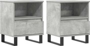 vidaXL Noptiere, 2 buc., gri beton, 40x35x50 cm, lemn compozit