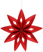 Stea de Crăciun din fetru, roșie, Ø 50 cm