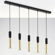 Lustră pe cablu Jupiter 2012 ALAS 5xGU10/10W/230V negru/auriu