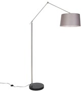 Lampa de podea moderna din otel cu abajur gri inchis 45 cm - Editor