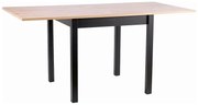 Masa extensibila Flip stejar artizan/negru – L80-160xl80xh76 cm