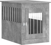 vidaXL Ladă pentru câini, gri beton, 55x75x65 cm, lemn compozit