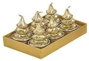 Set 6 lumanari Gold Tree 4x5x4 cm