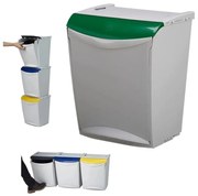 Coș de gunoi Denox Ekosystem pentru deșeurisortate 25 l, verde - sticlă